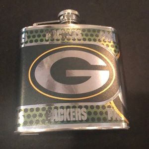 Green Bay Packer metallic 6 ounce flask